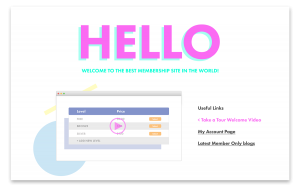 Membership Welcome Page