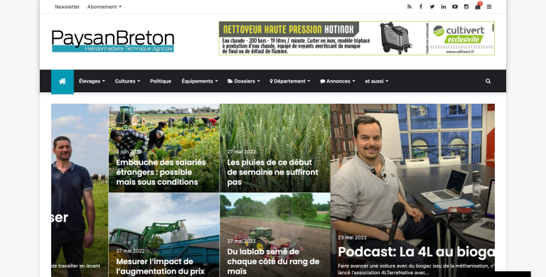 Paysan Breton Website Homepage