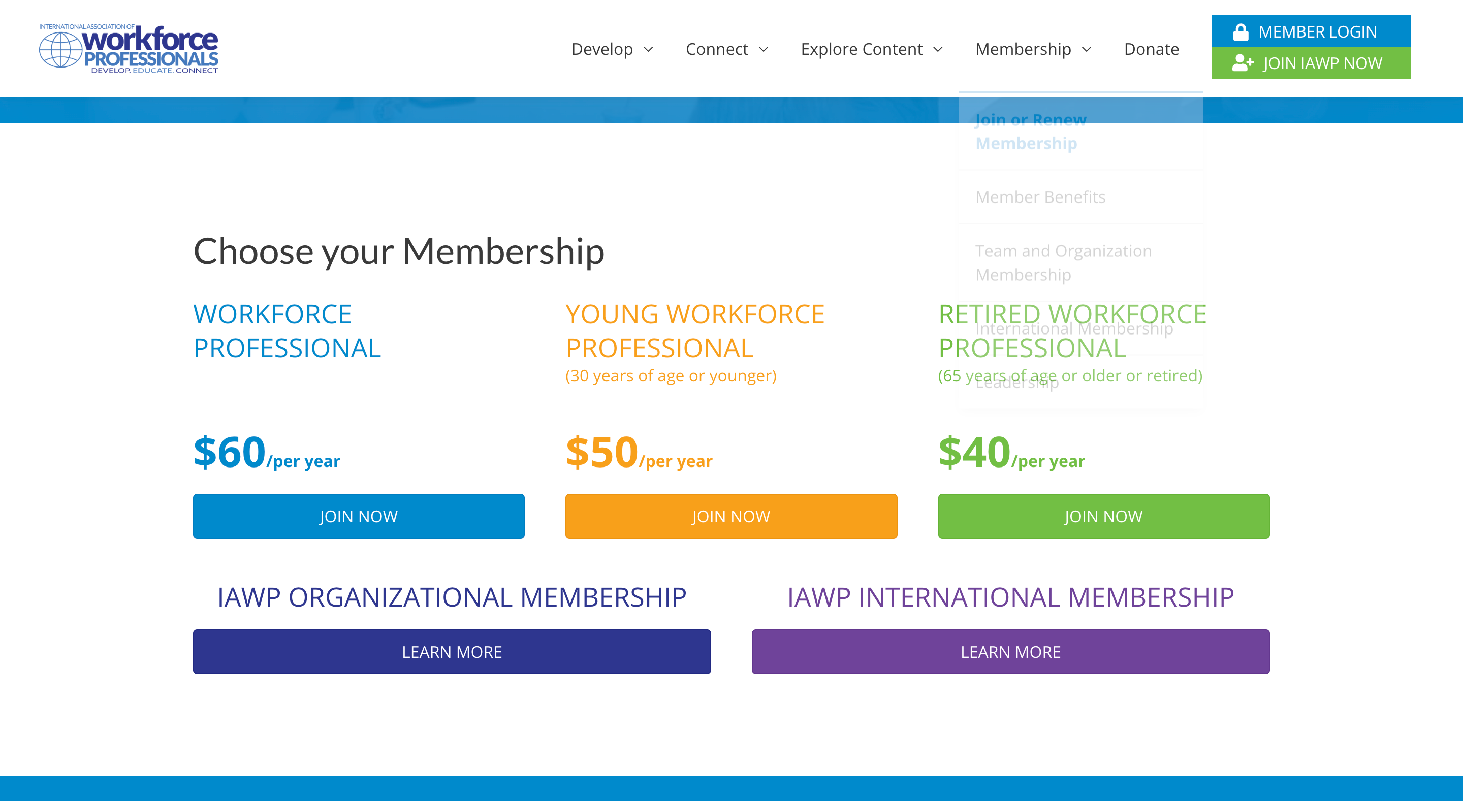 IAWP Membership Levels and Pricing
