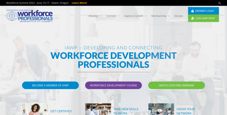 IAWP Website Homepage