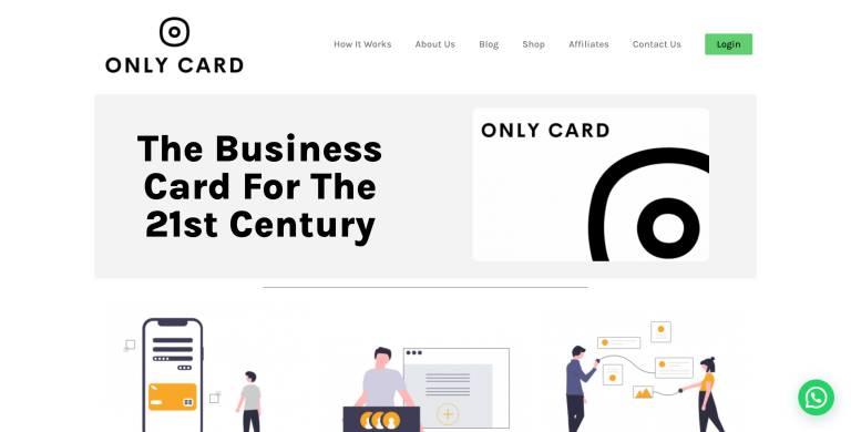 Only Card Website Homepage