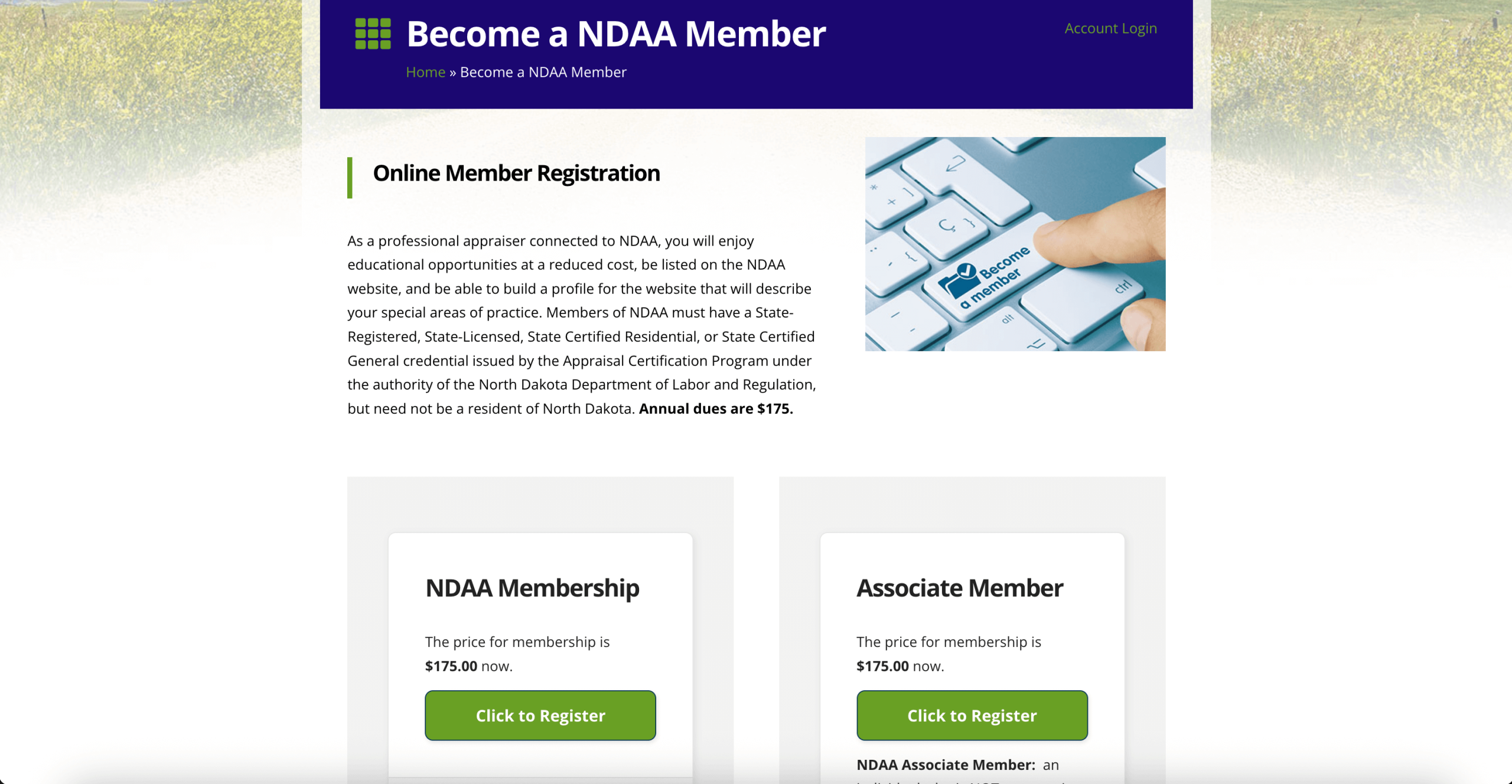 North Dakota Appraisers Association Membership Levels and Pricing