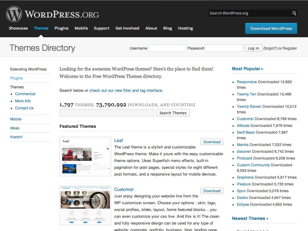Free WordPress.org Themes