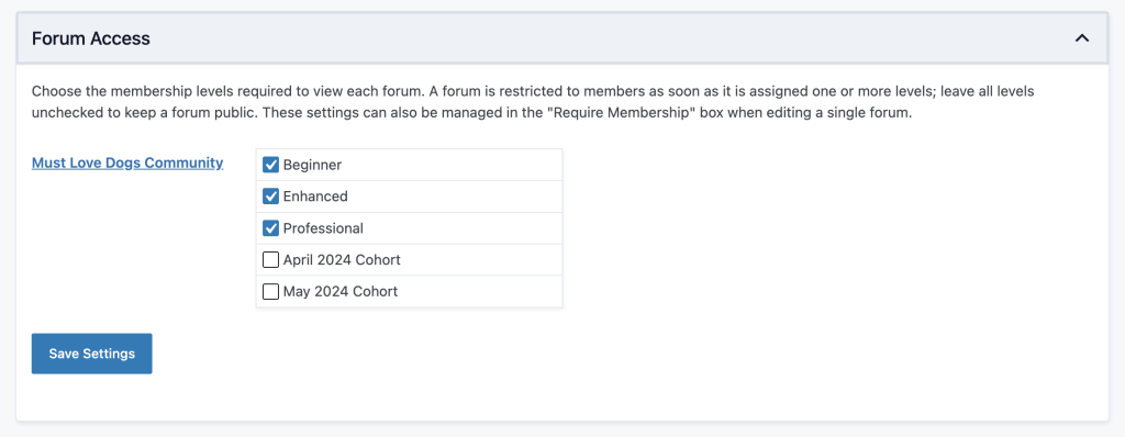 Membership - Forums Integration - Forum Access