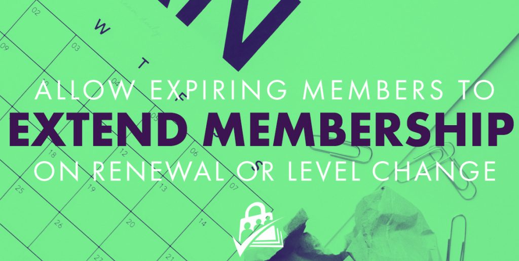Allowing Expiring Members to Extend or Change Level
