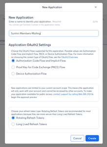 Create your Constant Contact application