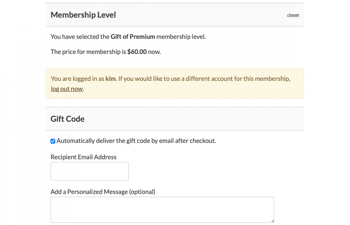 Gift Membership Add On Plugin for PMPro