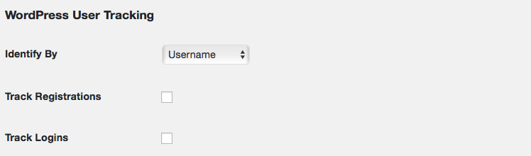 Screenshot of WordPress User Tracking