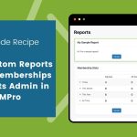 Featured image for code recipe on adding custom reports to Memberships > Reports admin