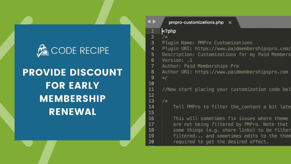 Banner Image Provide a Discount for Early Membership Renewal