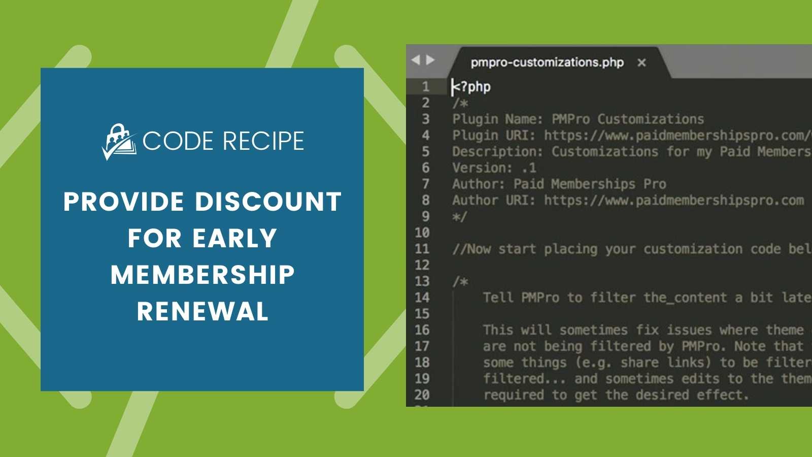 Provide a Discount for Early Membership Renewal