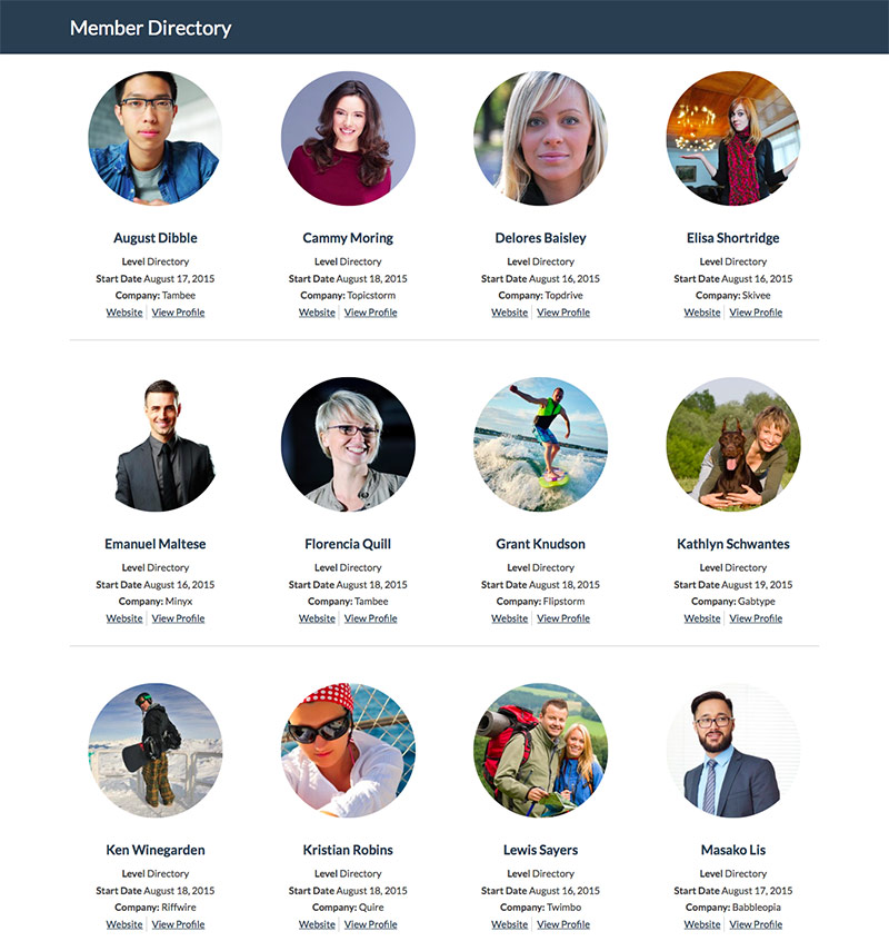 Member Directory and Profile Pages Plugin for Paid Memberships Pro
