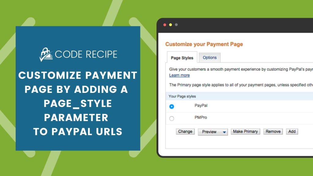 Banner Image for Add a page_style Parameter to PayPal URLs