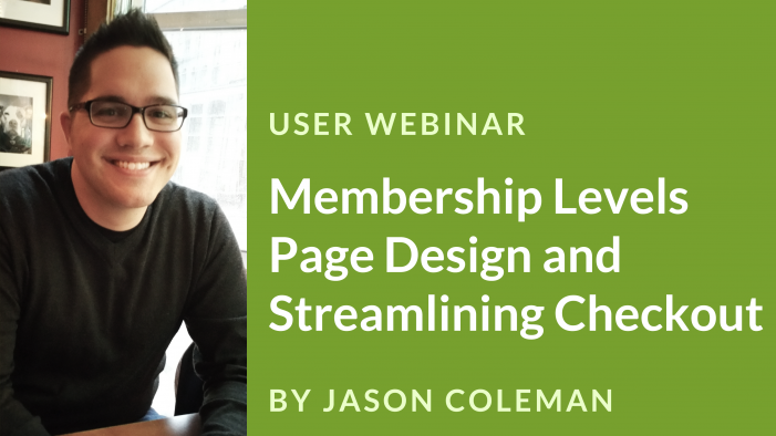 Jason Coleman User Webinar Banner on Membership Pricing