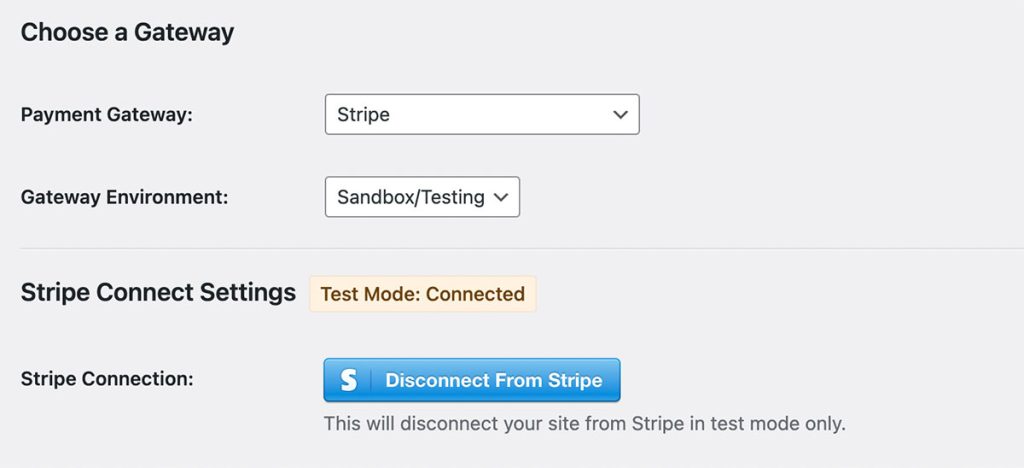 Set the Gateway Environment to Sandbox/Testing and Update Connect Credentials if Needed