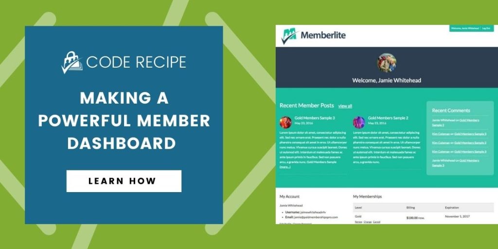 Making a Powerful Member Dashboard