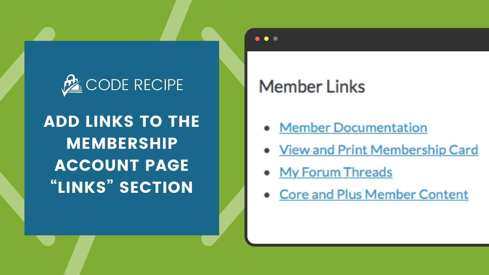 Add Custom Links to Your Membership Account page with PMPro