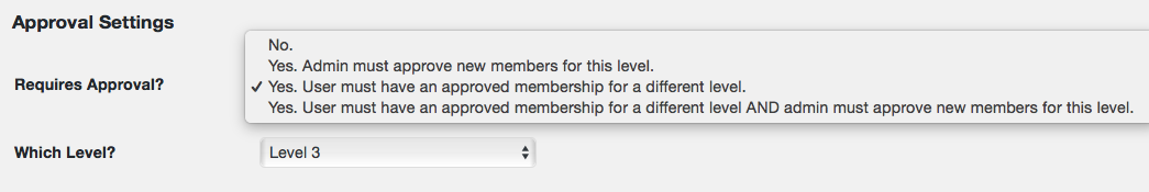 Select option under Approval Settings for Requires Approval