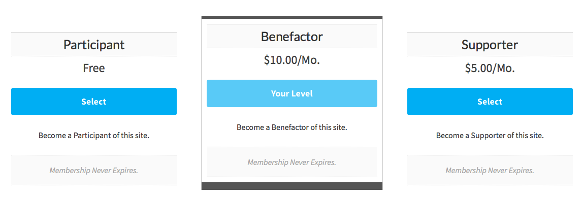 Screenshot of Better Level Cost Text with a Better Levels Page