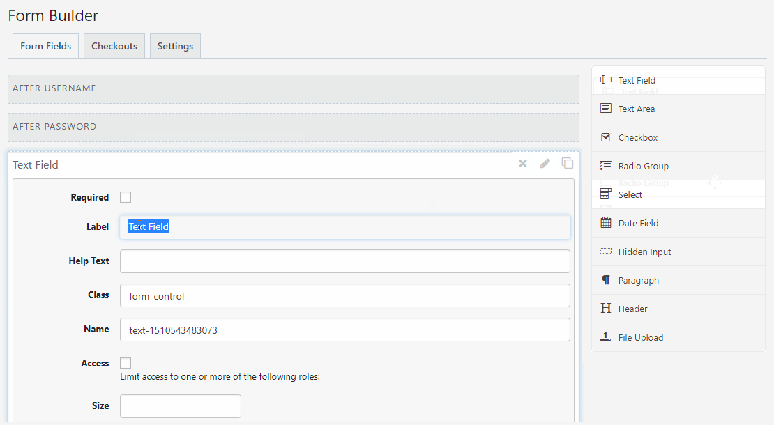 Form Builder for Paid Memberships Pro