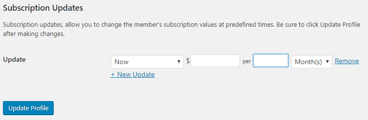 Subscription Updates for Stripe