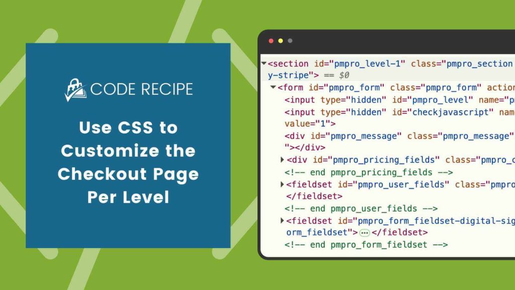 Use CSS to Customize the Checkout Page Per Level