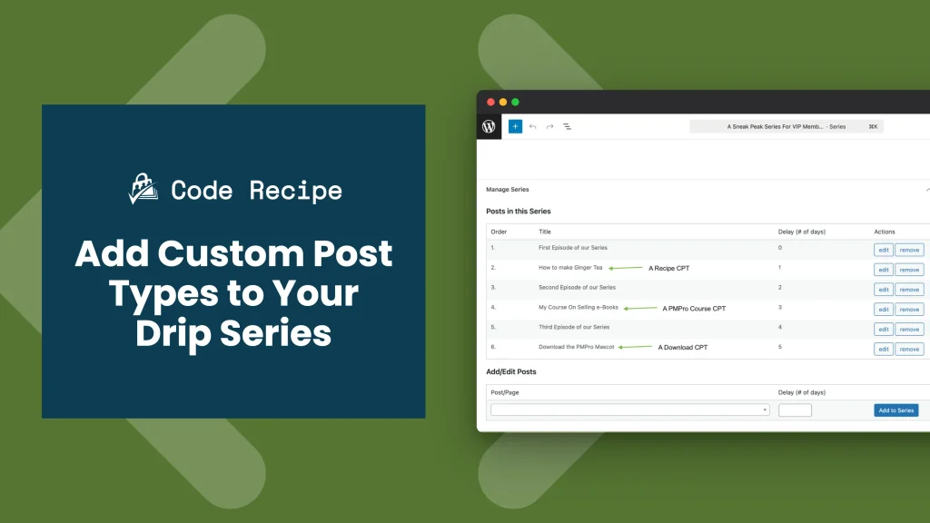 Featured image for Add Custom Post Types to Your Membership Drip Series