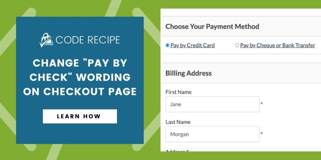 Change "Pay by Check" wording to open up more payment options for members.