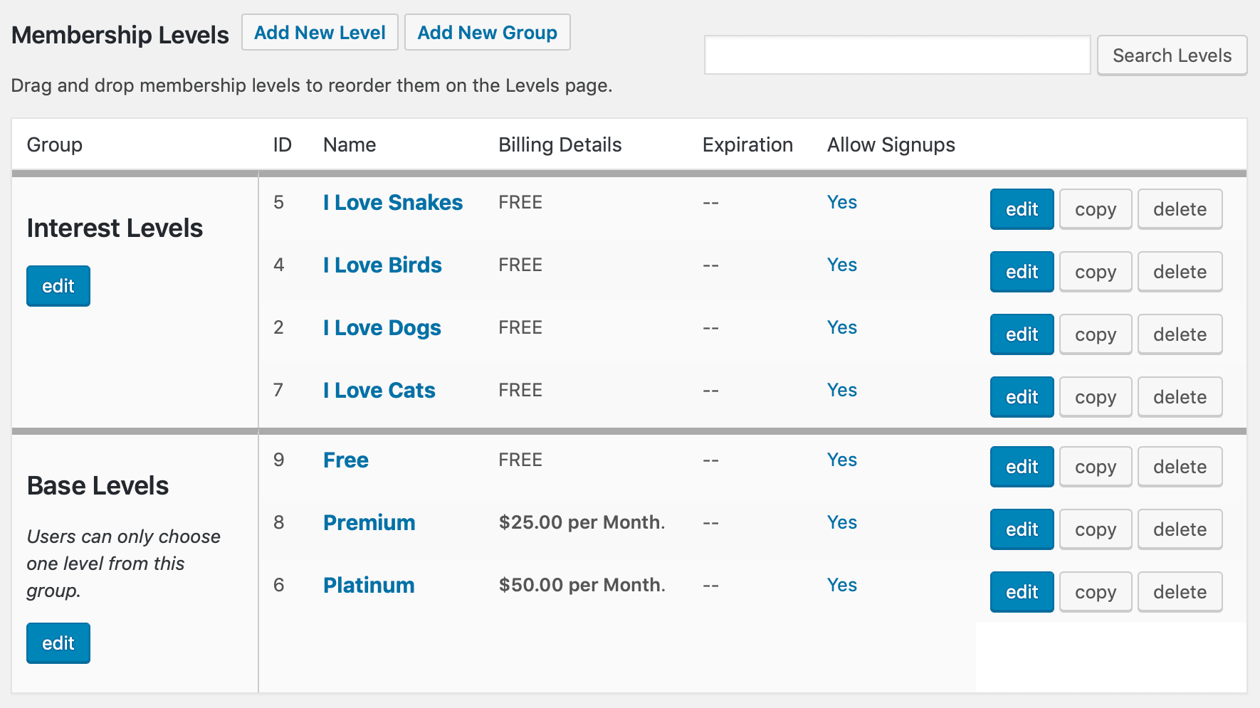 Multiple Subscriptions Per User