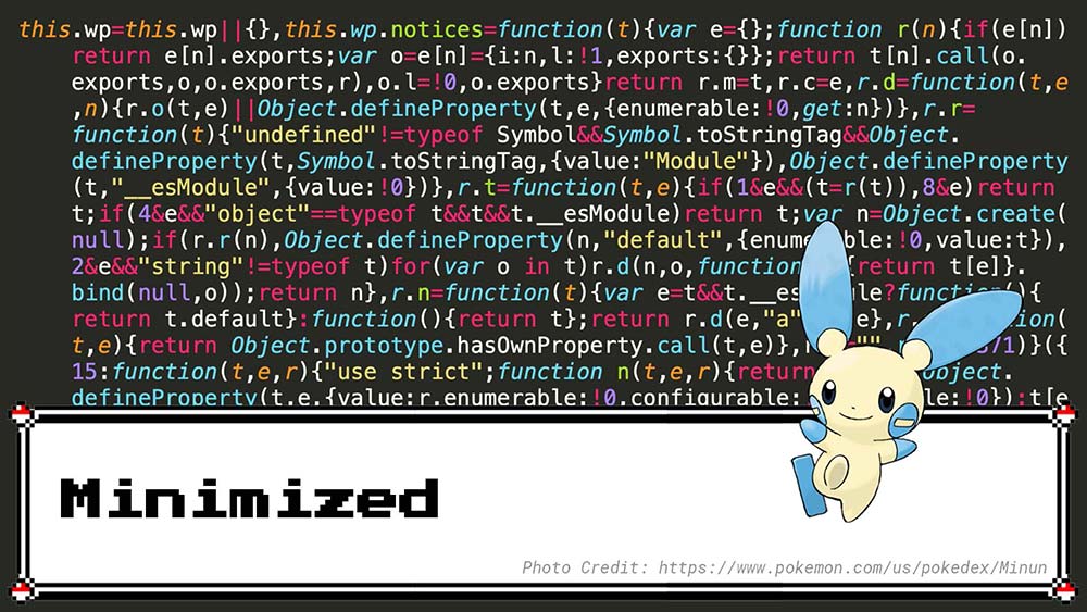 Minimized JavaScript Example