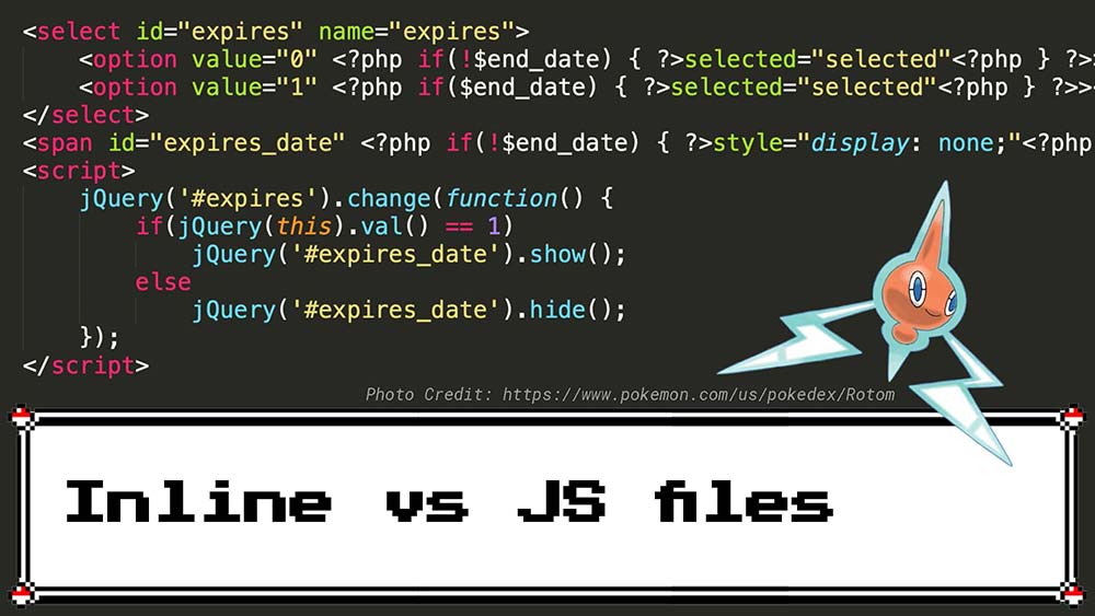 Inline vs JS File JavaScript Example