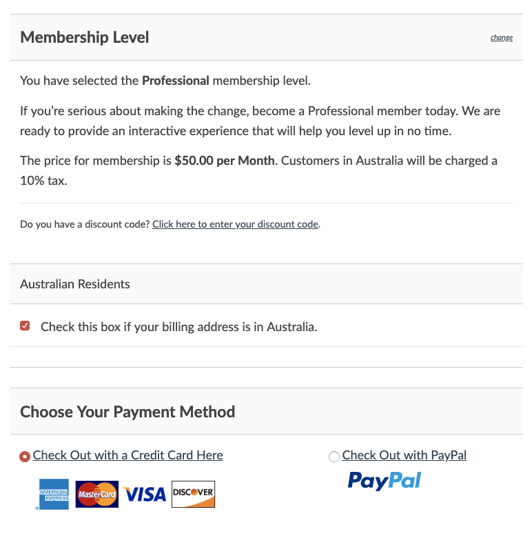 Australian GST | Paid Memberships Pro