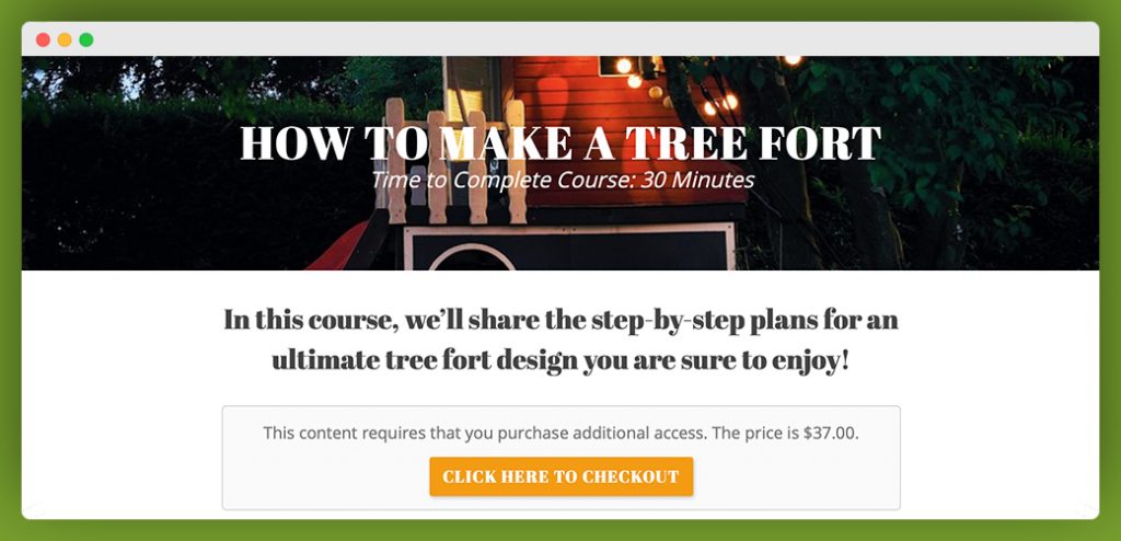 Addon Package Demo: How to Make a Tree Fort Coure