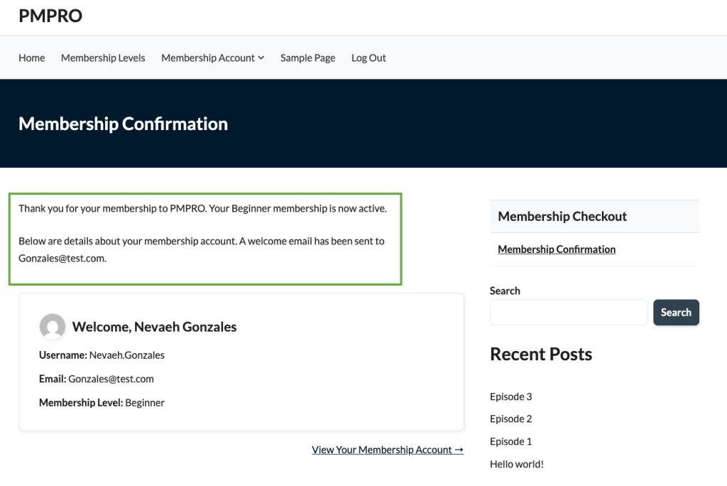 Customize the Default Confirmation Message