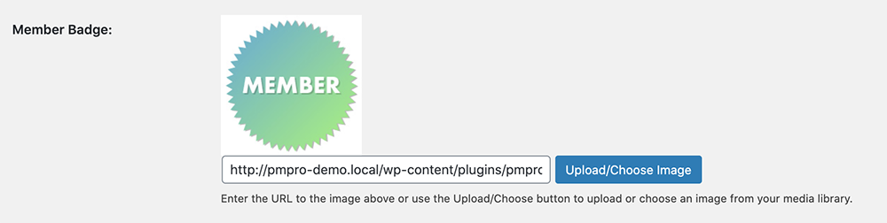 Screenshot of PMPro Assigning Member Badge for a Membership Level