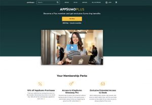 Screenshot of AppSumo Plus Website Homepage