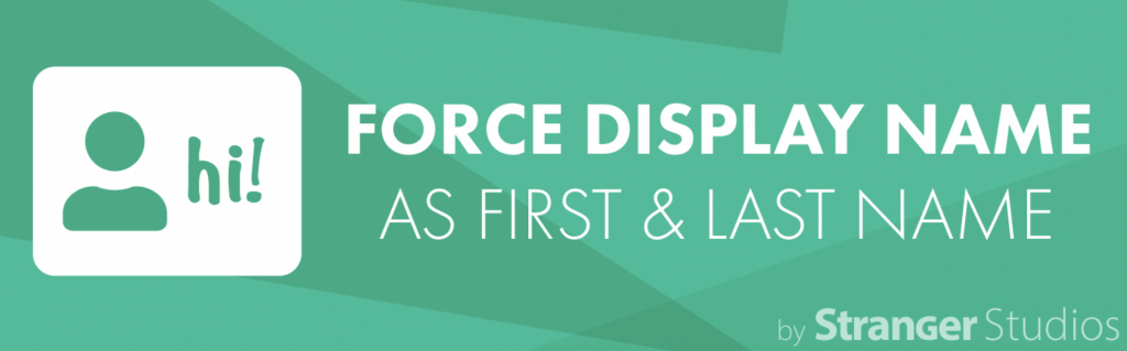 Banner graphic for the Force Display Name plugin