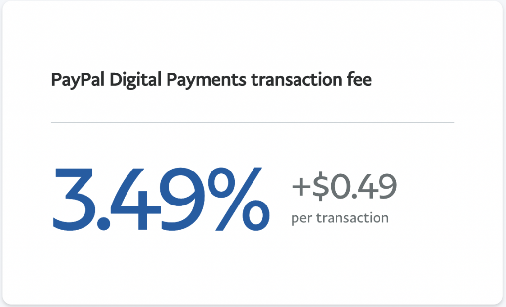 PayPal’s pricing website shows the new PayPal fee structure that will affect U.S.-based online merchants.