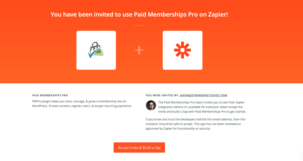 Using Paid Memberships Pro on Zapier