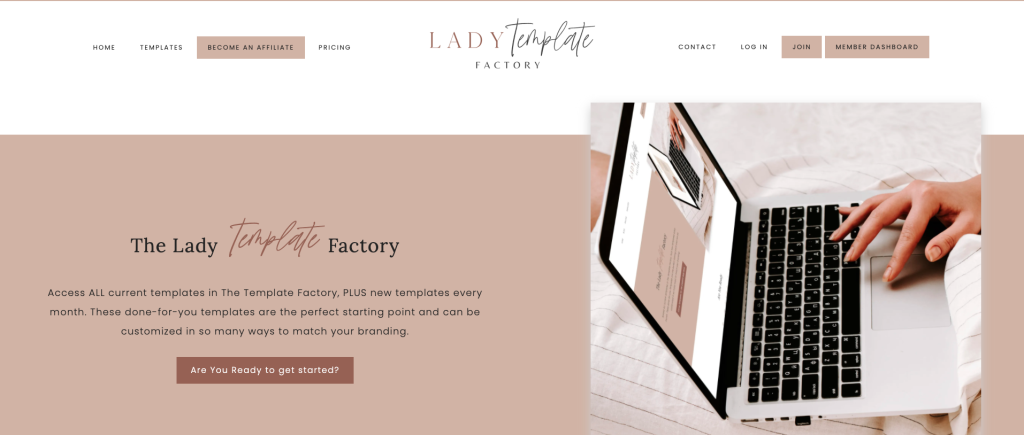 Lady Template Factory website