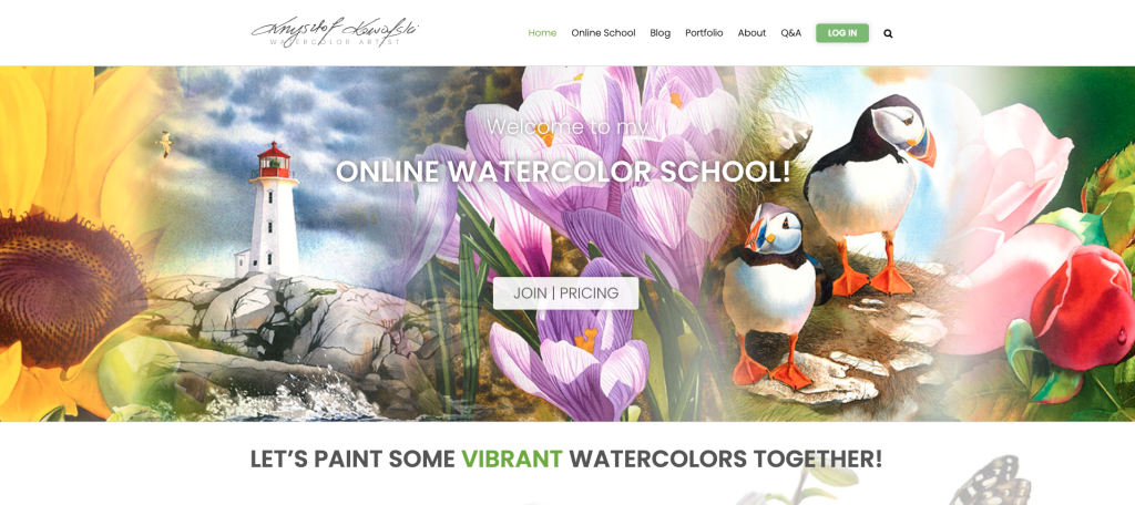 Online Watercolor School website