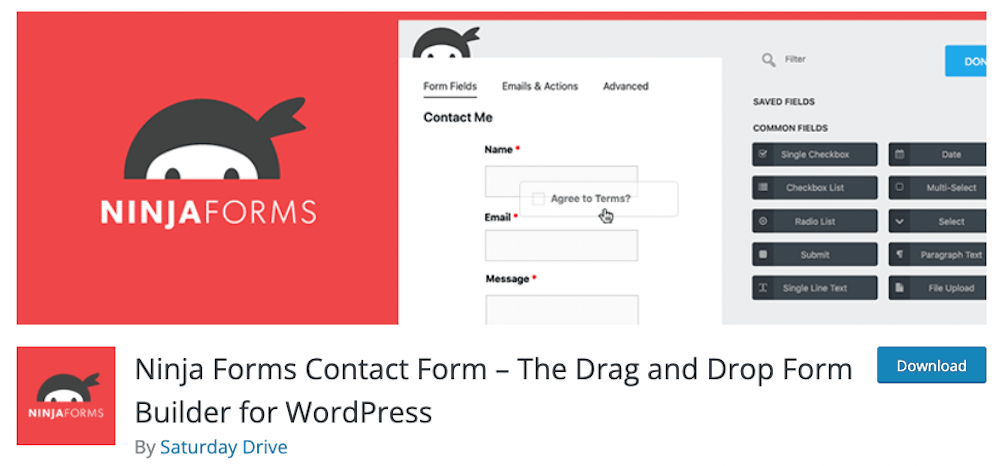 NinjaForms- Drag and Drop Form Builder