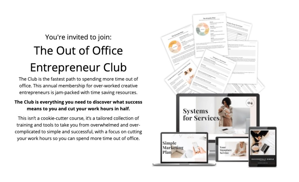Out of Office Entrepreneur membership / club