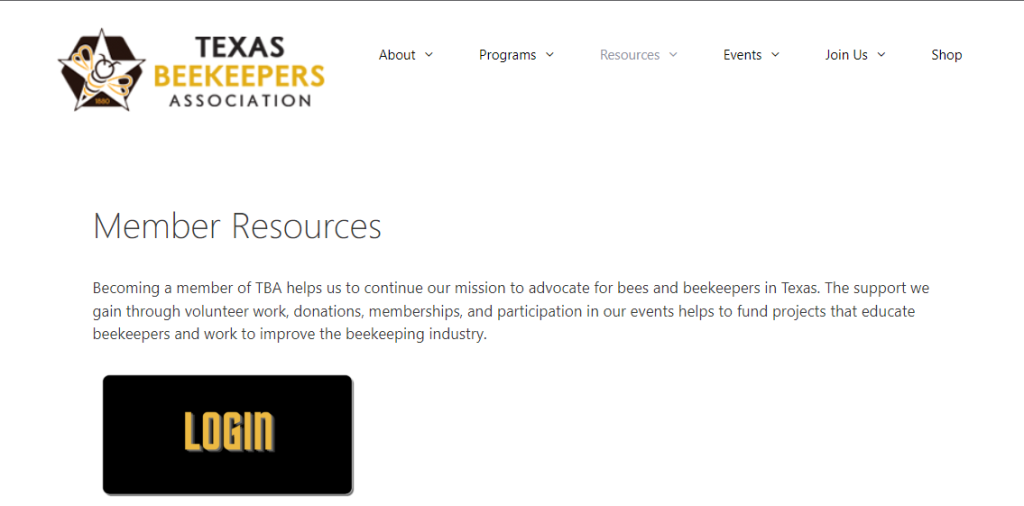Subscription Website Idea — Texas Beekeepers Association Is a Subscription-Based Website for Bee Enthusiasts