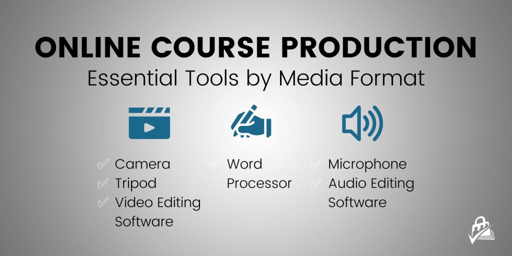 Online Course Production: Essential Tools by Media Type