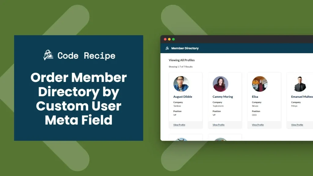 Featured Image for Order PMPro Member Directory by Custom User Meta Field
