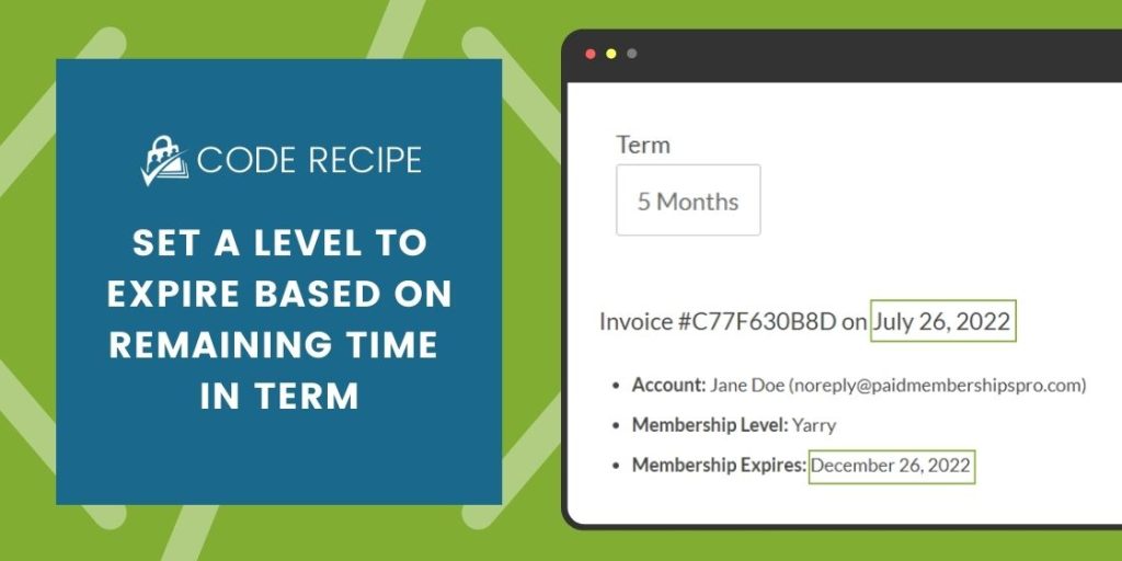 Set a Level to Expire Based on Remaining Time in Term