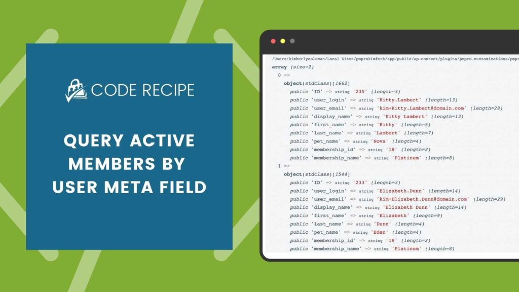 Query Active Members By User Meta Field Code Recipe Banner Image