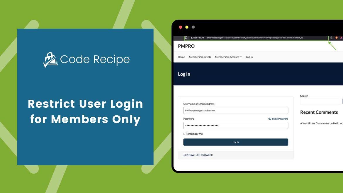 Two Methods To Restrict User Login for Members Only