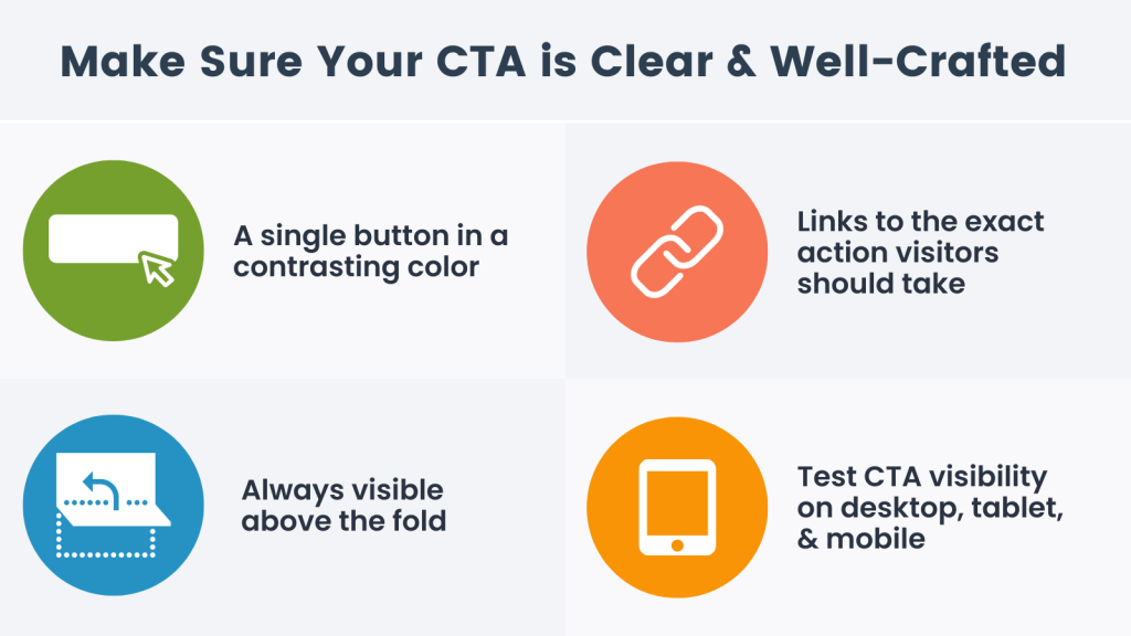 Write a clear and consistent CTA to convert your high website traffic